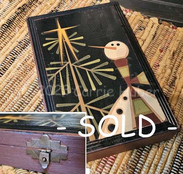 Cigar Box Snowman - NEW!